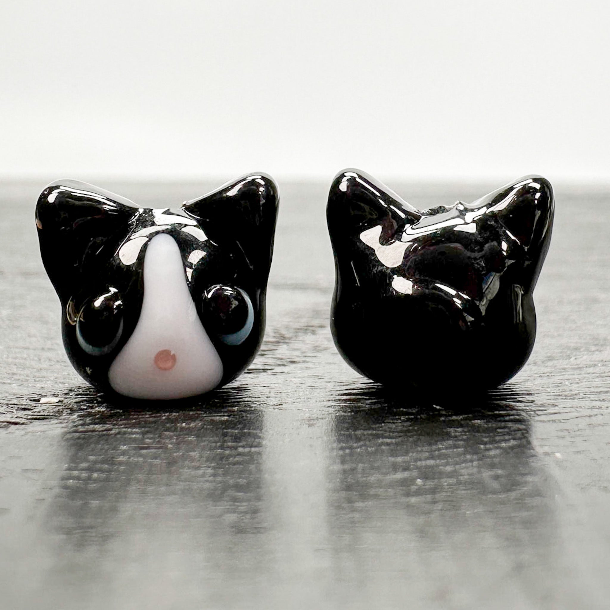Handmade Glass Beads from Japan: Cats